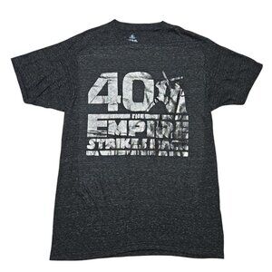 Disney‎ Star Wars Shirt Womens Medium Gray Empire Strikes Back 40th Short Sleeve